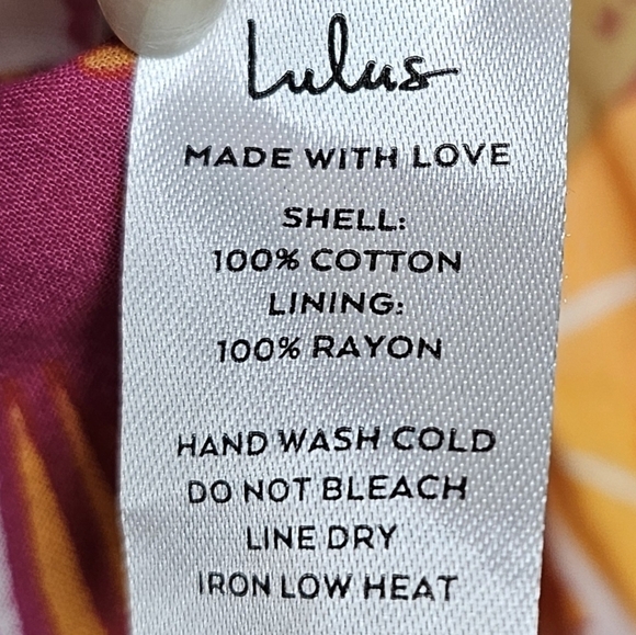 Lulus Made for the Islands Orange Floral Balloon Sleeve Tie-Back Top XS - Picture 10 of 11